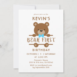 Inbjudan till Cute Bear första födelsedag