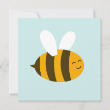 Inbjudan till Cute bin tecknad stil