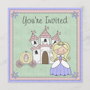 Inbjudan till Cute Blond Princess Fairy Tale Birth