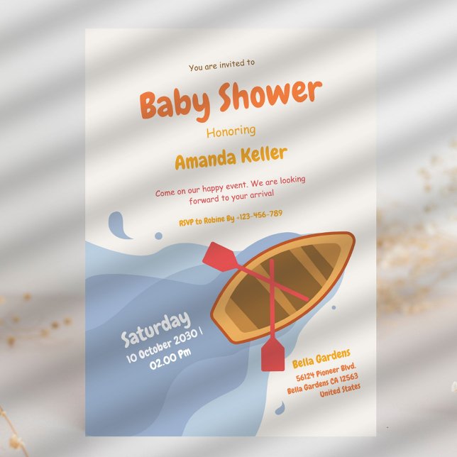 Inbjudan till Cute Blue Sea Baby Shower (Skapare uppladdad)