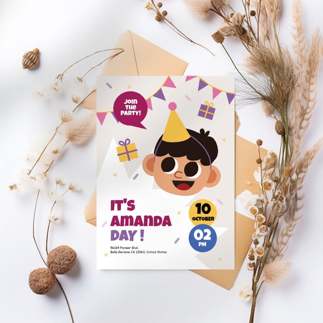 Inbjudan till Cute Boy Födelsedagsfest (Skapare uppladdad)