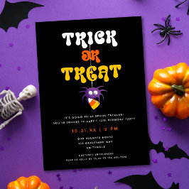 Inbjudan till Cute Candy corn Kids Halloween fest