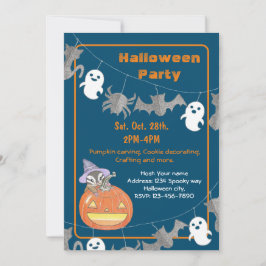 Inbjudan till Cute Chipmunk Kids Halloween fest