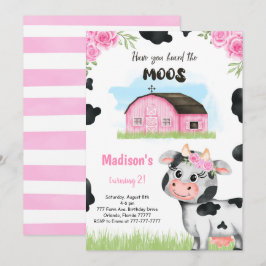 Inbjudan till Cute Cow Birthday