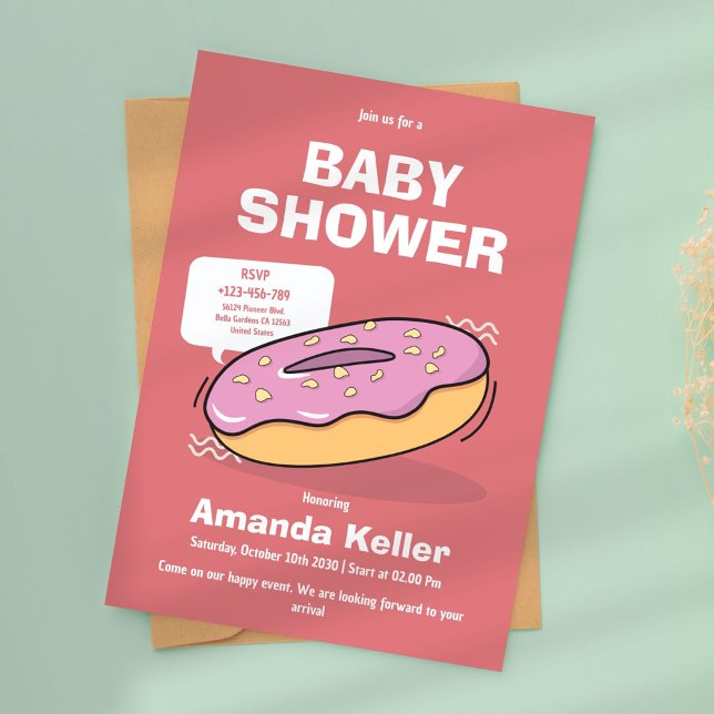 Inbjudan till Cute Donut Baby Shower (Skapare uppladdad)