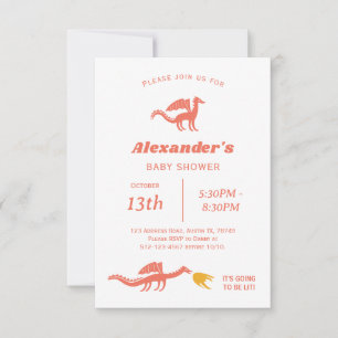 Inbjudan till Cute Dragon Baby Shower