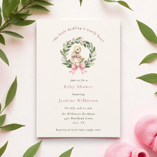 Inbjudan till Cute Duckling Baby Shower med Rosa B