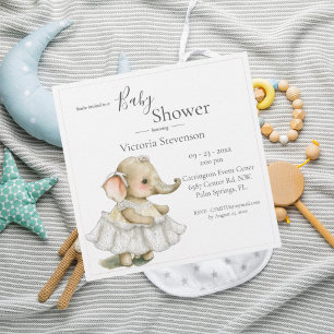 Inbjudan till cute Elephant Flicka Shower