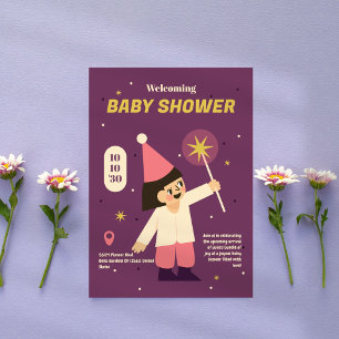 Inbjudan till Cute Fairy Baby Shower