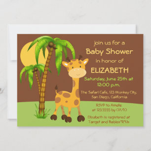 Inbjudan till Cute Giraffe Baby Shower