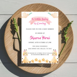 Inbjudan till Cute Giraffe Baby Shower