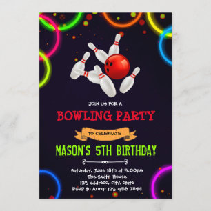 Inbjudan till Cute Glow bowlingfest