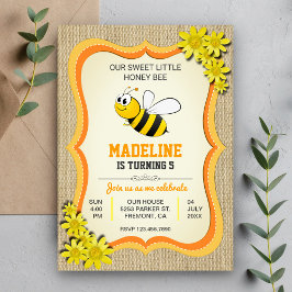 Inbjudan till Cute honey Bee Barns födelsedag-part