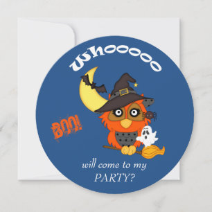 Inbjudan till Cute Hoot Uggla Halloween fest