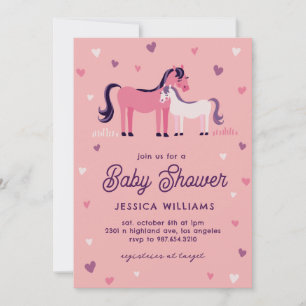 Inbjudan till Cute Horse and Foal