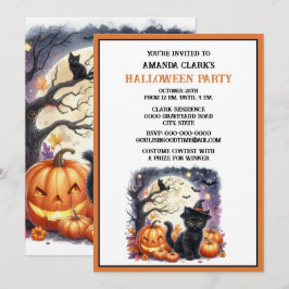 Inbjudan till Cute Kids Costume Halloween fest