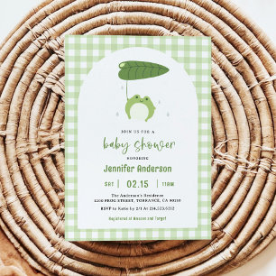 Inbjudan till Cute Little Frog Baby Shower