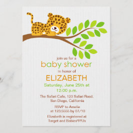 Inbjudan till Cute Little Leopard Baby Shower