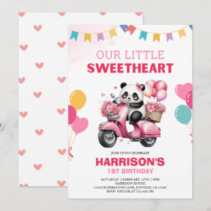 Inbjudan till Cute Little Swehoney Panda Birthday