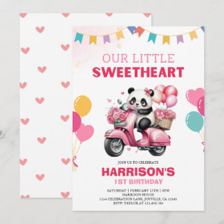 Inbjudan till Cute Little Swehoney Panda Birthday