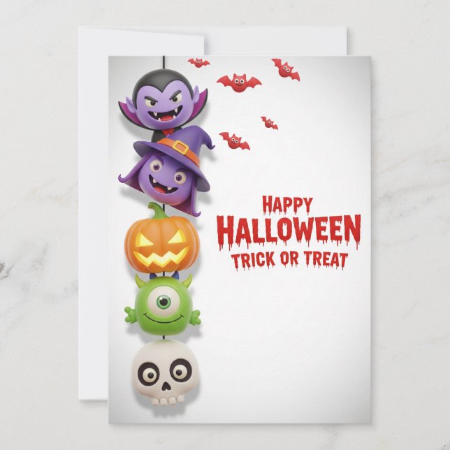 Inbjudan till Cute Monster & Halloween fest (Framsida)