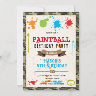 Inbjudan till Cute Paintball-arméfest
