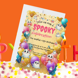 Inbjudan till Cute Pastel Spooky Ghost Barns födel
