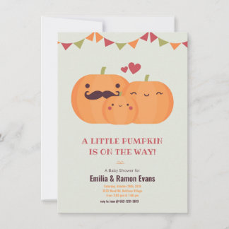 Inbjudan till Cute-pumpens fall-babydusch