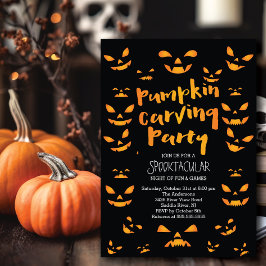 Inbjudan till Cute Pumpkin Carving Halloween fest