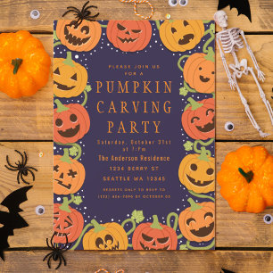 Inbjudan till Cute Pumpkin Carving Halloween fest