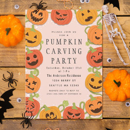 Inbjudan till Cute Pumpkin Carving Halloween fest