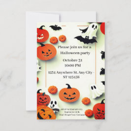 Inbjudan till Cute pumpor Halloween fest
