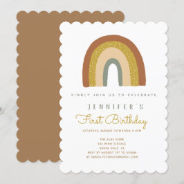 Inbjudan till Cute Rainbow Baby Shower