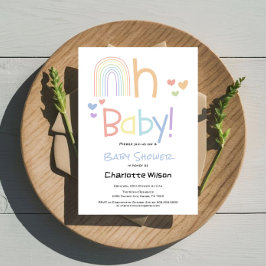 Inbjudan till Cute Rainbow Baby Shower