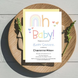Inbjudan till Cute Rainbow Baby Shower