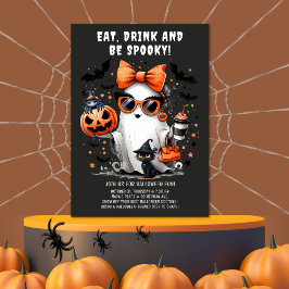 Inbjudan till Cute Spooky Ghost Halloween fest