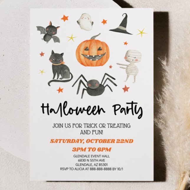 Inbjudan till Cute Spooky Halloween fest (Skapare uppladdad)