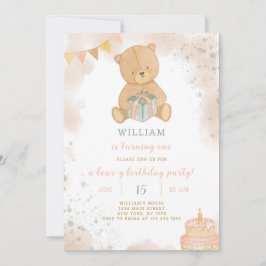 Inbjudan till Cute Teddy Birthday