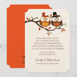 Inbjudan till Cute Thanksgiving Uggla