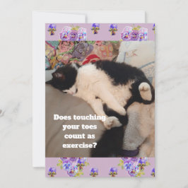 Inbjudan till Cute Tuxedo Cat Födelsedagsfest Barn