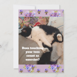 Inbjudan till Cute Tuxedo Cat Födelsedagsfest Barn