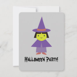 Inbjudan till Cute Witch Halloween fest