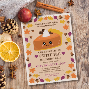 Inbjudan till Cutie Pies höstfödelsedagsfest