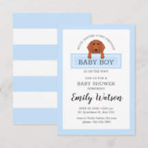 Inbjudan till Dachshund Baby Shower