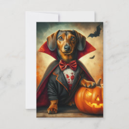 Inbjudan till Dachshund Dracula Halloween fest