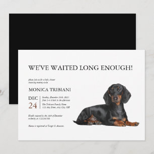 Inbjudan till Dachshund Hund Baby Shower
