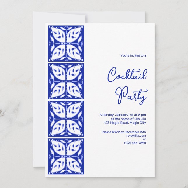 Inbjudan till Dahlia Buds Personlig Party (Framsida)