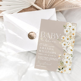 Inbjudan till daisy Boho Wildblomma Baby Shower