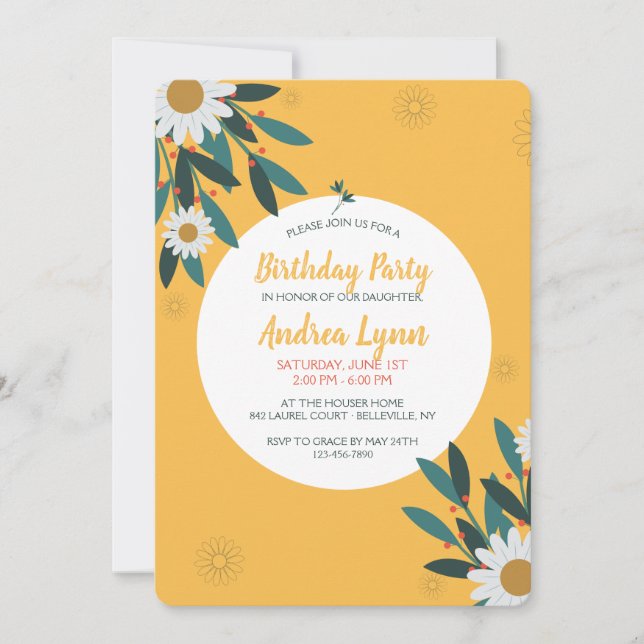 Inbjudan till daisy Focus (Framsida)