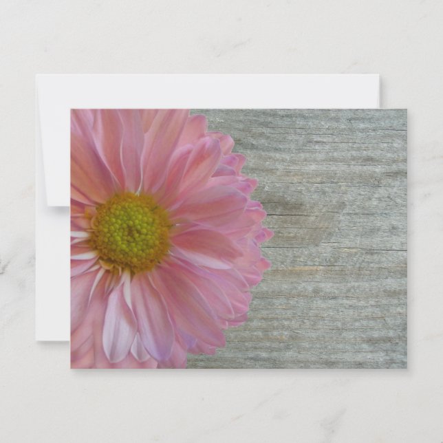 Inbjudan till Daisy för lätt Lila och barwood bröl (Framsida)